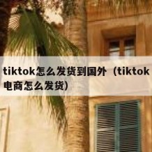 tiktok怎么发货到国外（tiktok电商怎么发货）