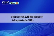 deepseek怎么使用deepseek（deepsukebe下载）