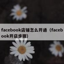 facebook店铺怎么开通（facebook开店步骤）