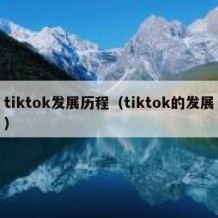 tiktok发展历程（tiktok的发展）