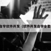 如何自学软件开发（软件开发自学全套教程）