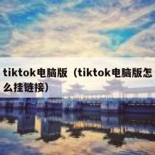 tiktok电脑版（tiktok电脑版怎么挂链接）