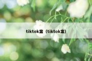 tiktok案（tiktok案）