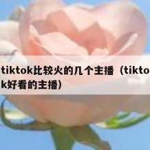 tiktok比较火的几个主播（tiktok好看的主播）