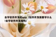 自学软件开发的app（软件开发需要学什么!自学软件开发难吗）