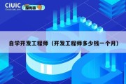 自学开发工程师（开发工程师多少钱一个月）