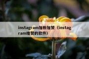 instagram加粉加赞（instagram增赞的软件）