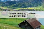 facebook开户下载（facebook企业账户开户费用）