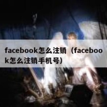 facebook怎么注销（facebook怎么注销手机号）