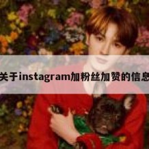 关于instagram加粉丝加赞的信息