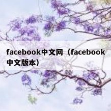 facebook中文网（facebook中文版本）