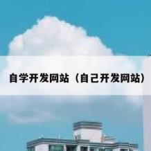 自学开发网站（自己开发网站）