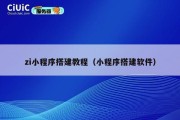 zi小程序搭建教程（小程序搭建软件）