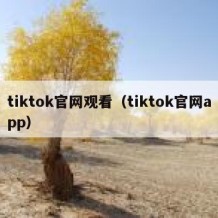 tiktok官网观看（tiktok官网app）