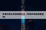 开源代码公布意味着什么（开源代码在哪里查询）