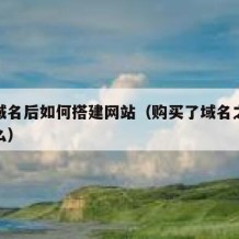 购买域名后如何搭建网站（购买了域名之后要做什么）