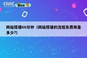 网站搭建60分钟（网站搭建的流程及费用是多少?）