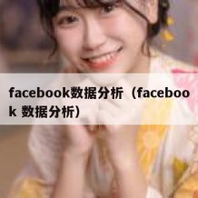 facebook数据分析（facebook 数据分析）