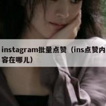 instagram批量点赞（ins点赞内容在哪儿）