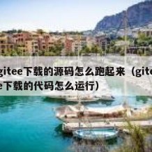 gitee下载的源码怎么跑起来（gitee下载的代码怎么运行）