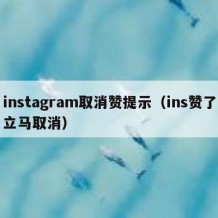 instagram取消赞提示（ins赞了立马取消）