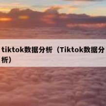 tiktok数据分析（Tiktok数据分析）