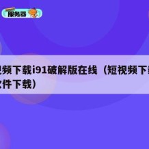 短视频下载i91破解版在线（短视频下载破解软件下载）