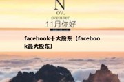 facebook十大股东（facebook最大股东）