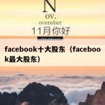 facebook十大股东（facebook最大股东）