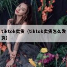 tiktok卖货（tiktok卖货怎么发货）