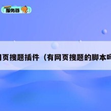 网页搜题插件（有网页搜题的脚本吗）