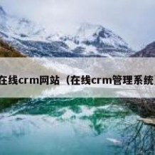 在线crm网站（在线crm管理系统）