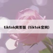 tiktok网页版（tiktok官网）