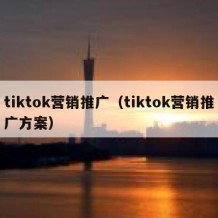 tiktok营销推广（tiktok营销推广方案）