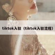 tiktok入驻（tiktok入驻流程）