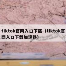 tiktok官网入口下载（tiktok官网入口下载加速器）