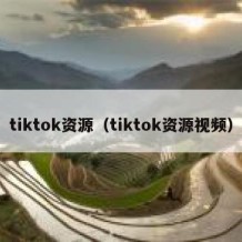 tiktok资源（tiktok资源视频）