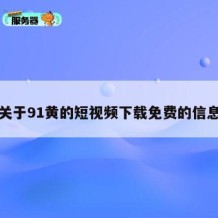 关于91黄的短视频下载免费的信息