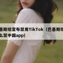 巴基斯坦宣布禁用TikTok（巴基斯坦为什么禁中国app）