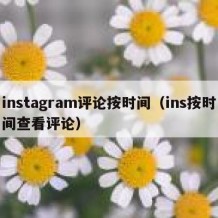 instagram评论按时间（ins按时间查看评论）