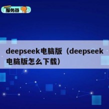 deepseek电脑版（deepseek电脑版怎么下载）
