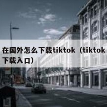 在国外怎么下载tiktok（tiktok下载入口）