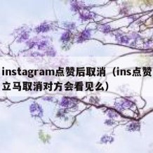 instagram点赞后取消（ins点赞立马取消对方会看见么）