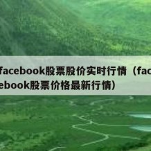 facebook股票股价实时行情（facebook股票价格最新行情）