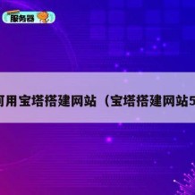 如何用宝塔搭建网站（宝塔搭建网站502）