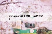 instagram评论字数（ins的评论）