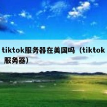 tiktok服务器在美国吗（tiktok 服务器）