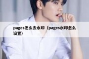 pages怎么去水印（pages水印怎么设置）