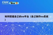 如何搭建自己的oa平台（自己制作oa系统）