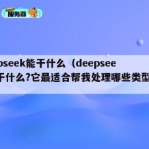 deepseek能干什么（deepseek能干什么?它最适合帮我处理哪些类型的任务?）